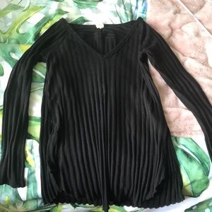 Free People Black V-neck Sweater